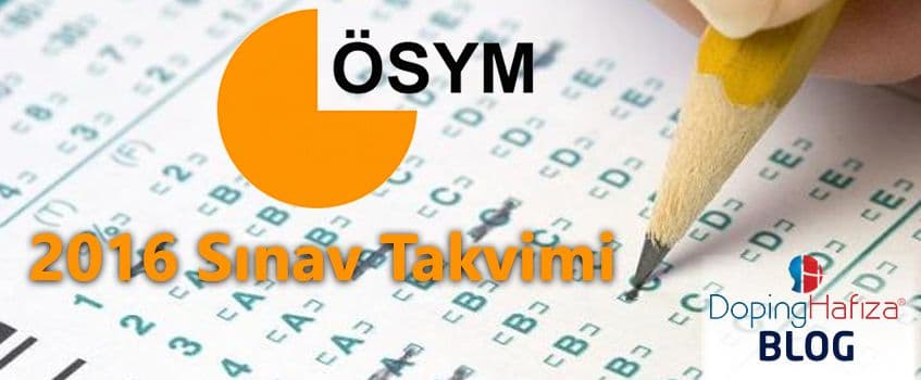 2016 Ösym Sınav Takvimi