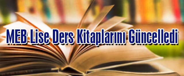 MEB lise ders kitaplarını güncelledi
